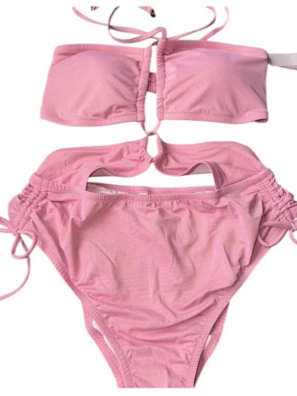 Victoria’s Secret Swim VS MONOKINI One Piece‎ HIBISCUS PINK Swimsuit XL NWT